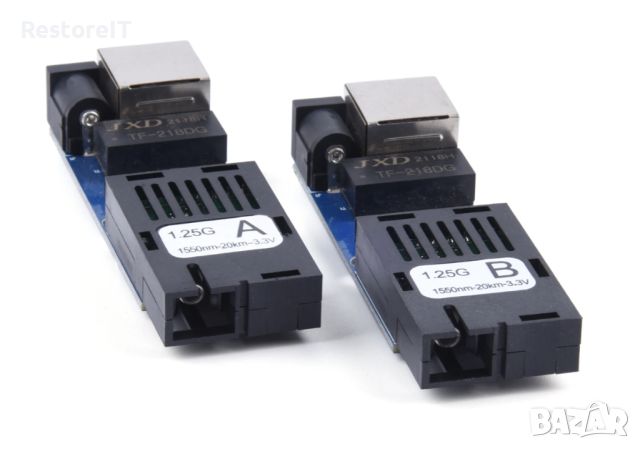 Gigabit Fiber OpticalMedia Converter 10/100/1000Mbps - комплект 2 броя