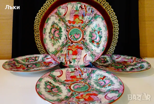 Чиния китайски порцелан Qianlong,Famille Rose Medallion. , снимка 1 - Антикварни и старинни предмети - 46894817