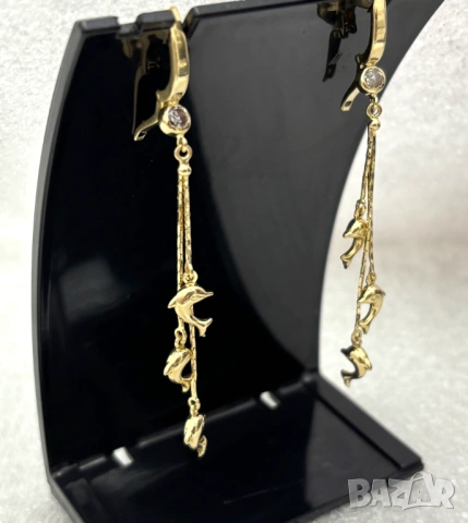 Златни Обеци-4,61 грама/14К (проба 585), снимка 2 - Обеци - 53645643