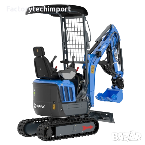 Мини багер RIPPA R13 PRO – KUBOTA (3 цилиндъра)– 1.2 т | 120° завъртане на стрелата, снимка 17 - Индустриална техника - 52720274
