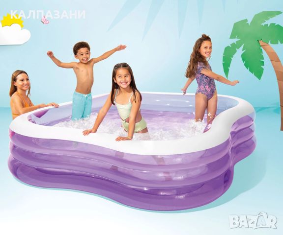 Семеен надуваем басейн INTEX Beach Wave Swim Center INTEX 57495NP, снимка 2 - Надуваеми играчки - 46387010