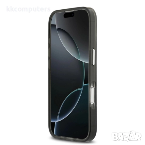 Оригинален кейс Guess IML Gradient Triangle Logo, За iPhone 17 (6.3), Черен и Протектор, снимка 4 - Калъфи, кейсове - 52288659