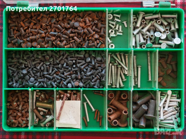 Сбирка нитове от алуминий, мед, желязо