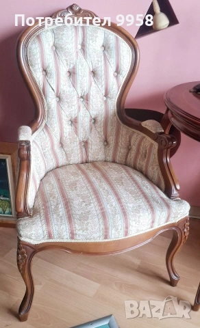 Старинен автентичен сет за хол, снимка 2 - Антикварни и старинни предмети - 53389308