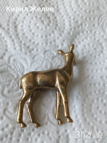 Малка бронзова фигурка на елен 54245, снимка 4 - Колекции - 53752425