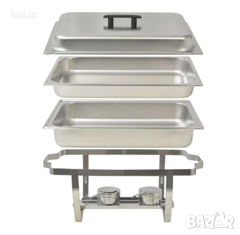 Комплект съдове за бен мари,Valgus 9L, Chafing Dish Бюфет Chafer Set , снимка 6 - Обзавеждане на кухня - 45218313