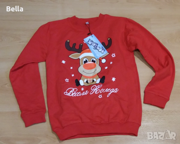 Коледен пуловер 6-7 г., снимка 4 - Детски пуловери и жилетки - 52775833