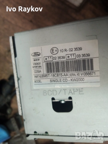 Радио CD Ford Focus 2.0 TDCI , 8M5T-18C815-AC , KW2000 , 6000CD, снимка 5 - Части - 53734059