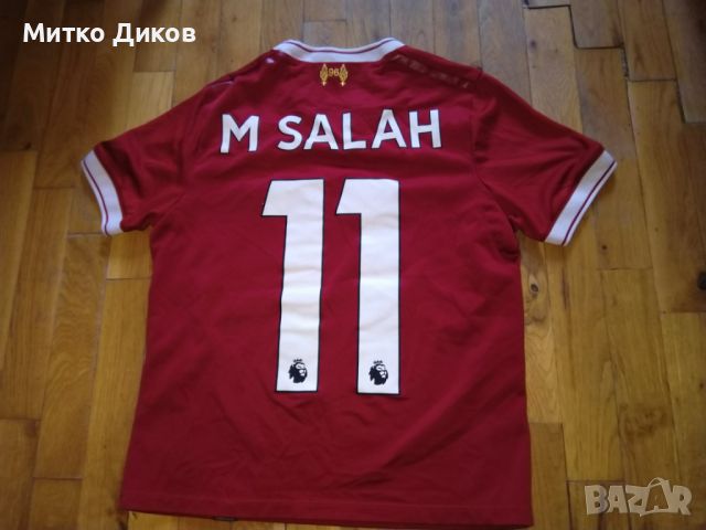 Ливърпул футболна тениска маркова на Ню Баланс №11 Мохамед Салах размер 154см 11-13 год, снимка 5 - Футбол - 45425249