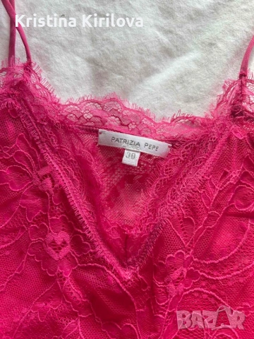 Дантелен потник Patrizia Pepe, снимка 2 - Потници - 53143471