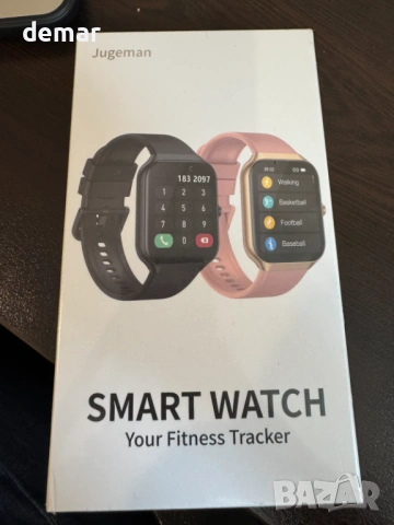 Смарт часовник Jugeman, 1.96-инчов сензорен екран с Bluetooth разговори, IP68, за Android iOS