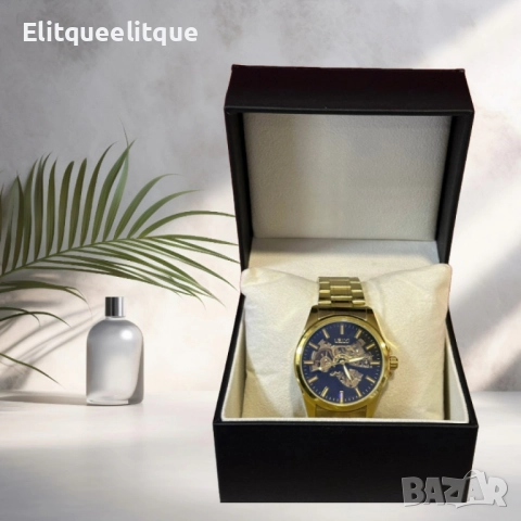 Луксозен златен часовник LEIYI - с прецизен циферблат, снимка 2 - Мъжки - 52278899