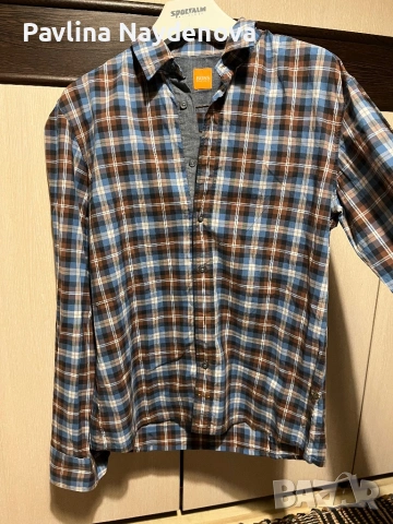 Оригинална мъжка риза BOSS, снимка 2 - Ризи - 53616223