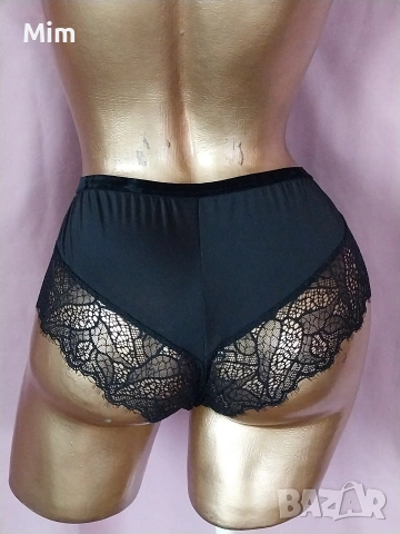 Резервирани Fancy Underwear XL Черна дантелена бикина , снимка 6 - Бельо - 53414499
