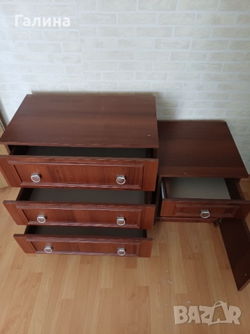 Комплект спалня, гардероб, тоалетка и две нощни щкафчета, снимка 7 - Спални и легла - 51633182