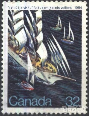 Клеймована марка  Кораб Лодки  1984 от Канада   , снимка 1 - Филателия - 46064430