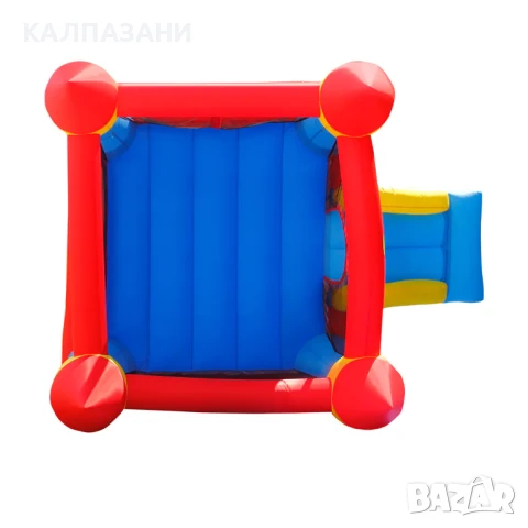HAPPY HOP Батут замък с пързалка и помпа 365x265x215 9017, снимка 8 - Надуваеми играчки - 50446817