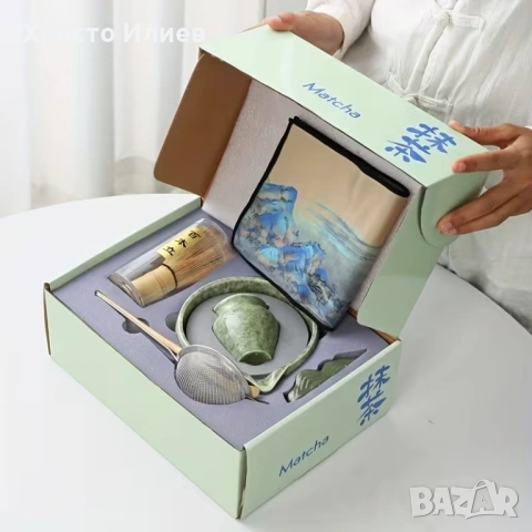 Комплект за чай матча Matcha 7 броя сет Японски матча сет чъсен купа лъжичка, снимка 3 - Други стоки за дома - 53705715