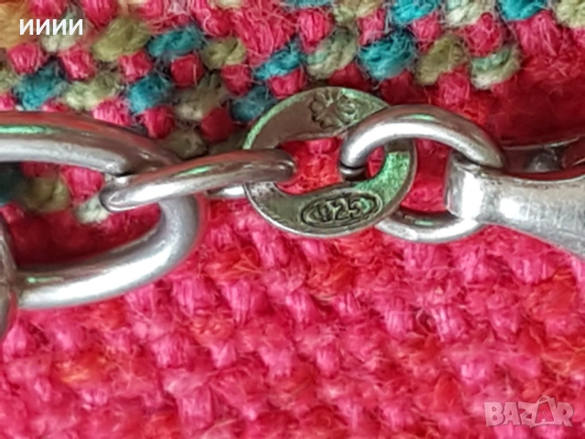 Сребърен ланец колие, снимка 4 - Колиета, медальони, синджири - 53738189