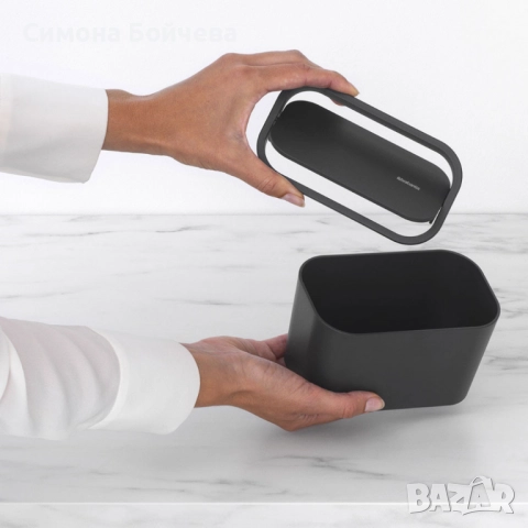 Кошче за отпадъци за баня Brabantia MindSet Dark Grey / White, снимка 6 - Други - 52807634
