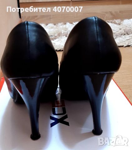 Черни обувки с ток, снимка 2 - Дамски обувки на ток - 45447891