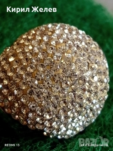 Коктейлен сребърен пръстен инкрустиран с множество кристали стил и елегантност 54183, снимка 6 - Пръстени - 54014715