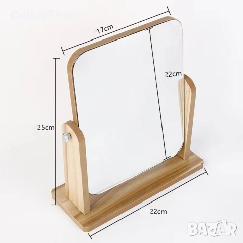 Козметично огледало, дърво, въртящ се дизайн, снимка 8 - Други - 53302764