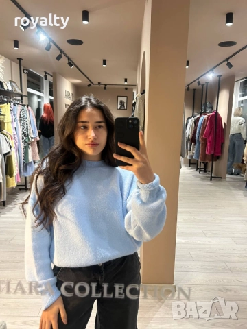 Синя Дамска Блуза , снимка 5 - Блузи с дълъг ръкав и пуловери - 52884954