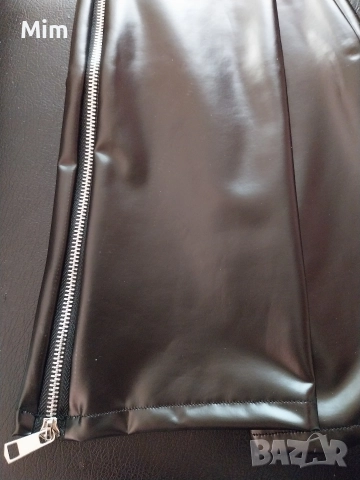 Дамски еластични ,черни ,дълги ,кожени чорапи , снимка 3 - Бельо - 52970275