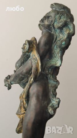 Антикварна Бронзова Скулптура "Жената на Слънцето"1900 г, снимка 11 - Антикварни и старинни предмети - 44848331