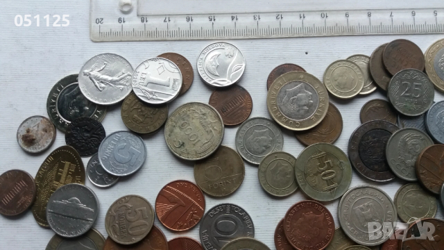 лот от 100 броя чуждестранни монети , снимка 5 - Нумизматика и бонистика - 52922714