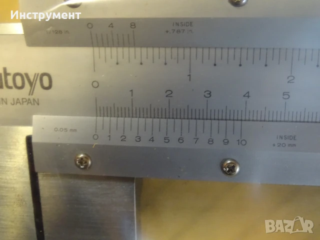 Шублер с удължени челюсти Mitutoyo 534-103 30L 0-750mm Vernier Caliper Long Jaw, снимка 2 - Шублери - 50808780
