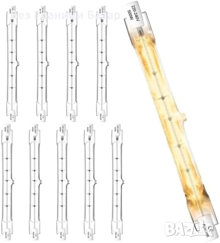 Нови R7S 118mm 500W халогенни крушки 10 броя топла светлина 2800K осветление дом , снимка 8 - Крушки - 51904711