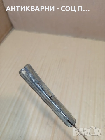 Соц Стар Ръчно Кован Касапски Нож С Дръжка От Чирен. НОМЕР 692., снимка 8 - Антикварни и старинни предмети - 53406641