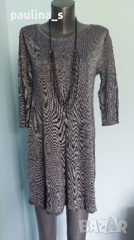 Сребриста рокля тип туника "Esmara" / голям размер , снимка 2 - Рокли - 45075260