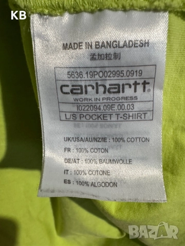 Carhartt l/s Pocket T shirt., снимка 3 - Блузи - 52022555