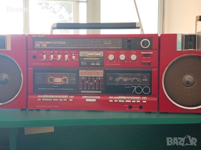 Продавам радиокасетофон boombox Sharp gf 700 Japan red , снимка 5 - Радиокасетофони, транзистори - 45822196