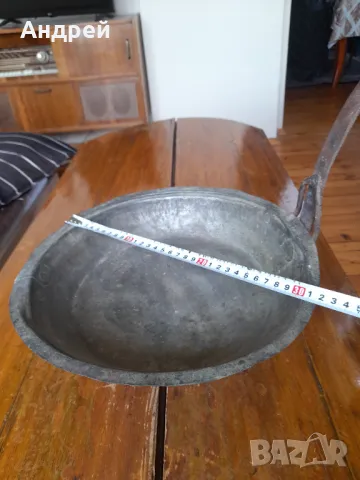 Стар бакърен,меден тиган , снимка 7 - Други ценни предмети - 50326916
