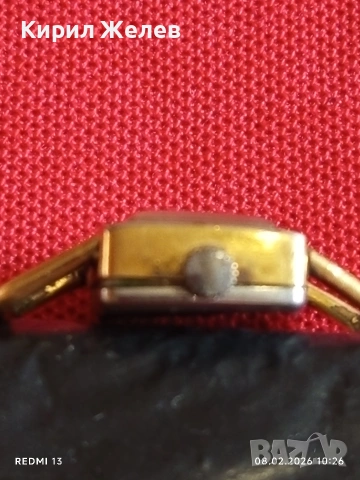 Рядък механичен часовник дамски Glashutte ГДР с позлата за КОЛЕКЦИЯ 52832, снимка 8 - Антикварни и старинни предмети - 53399374