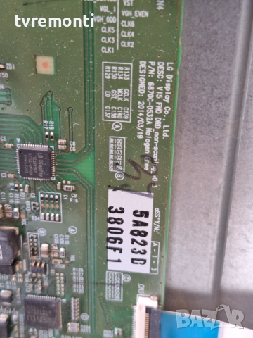 T-Con Board 6870C-0532A 6971L-3806 за 43-инчов телевизор HITACHI 43HBT42A, с дисплей VES430UNDL-2D-N, снимка 2 - Части и Платки - 51689739