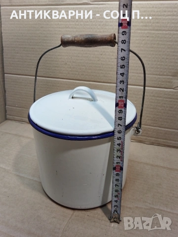 Стар Соц Българска Емайлирана Садинка. / 1977 г. / НОМЕР 1544., снимка 10 - Антикварни и старинни предмети - 53661144