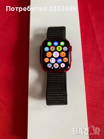 Apple Watch 9 Red T-loop 45mm, снимка 3 - Смарт часовници - 48138429