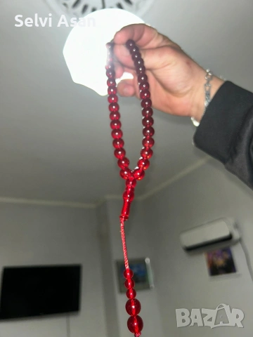Червена броеница , снимка 4 - Други ценни предмети - 54174243