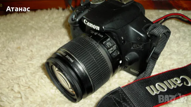 Фотоапарат DSLR Canon EOS 500D + EF-S 18-55 IS KIT или 50мм /1.8, снимка 6 - Фотоапарати - 43723654