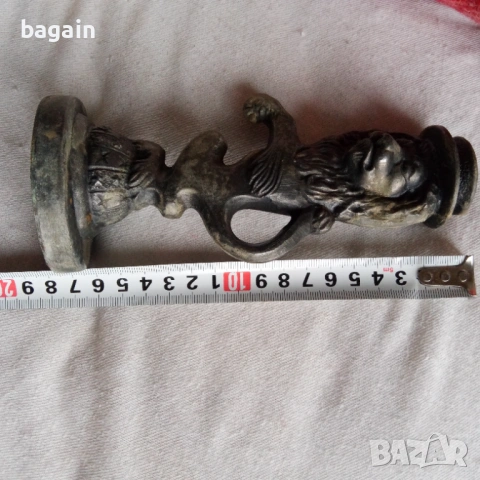 Лъв свещник., снимка 5 - Антикварни и старинни предмети - 53241771