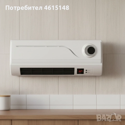 Отоплителна печка за стена Rosberg R51973A – 2000W, дистанционно управление и LED дисплей, снимка 5 - Отоплителни печки - 51985028