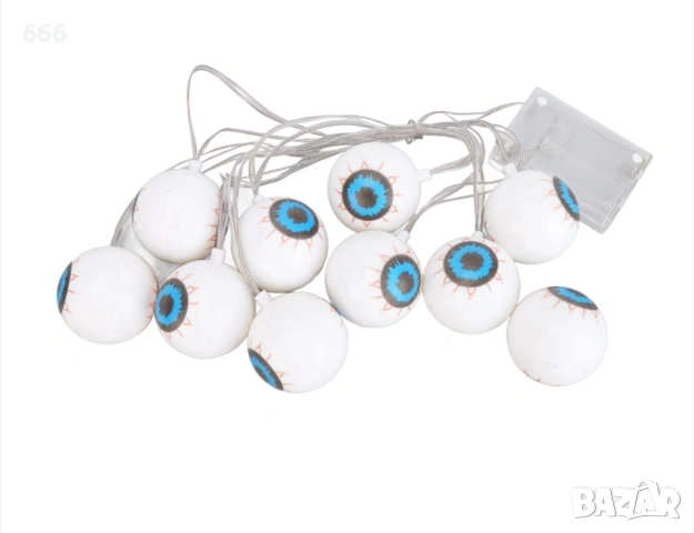 LED Хелоуински светлини с гирлянди, захранвани с батерии, снимка 2 - Други стоки за дома - 53696601