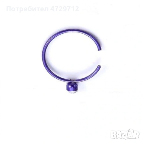 Бързо сваляща се обица за нос устни пъп вежда, снимка 11 - Обеци - 53498308