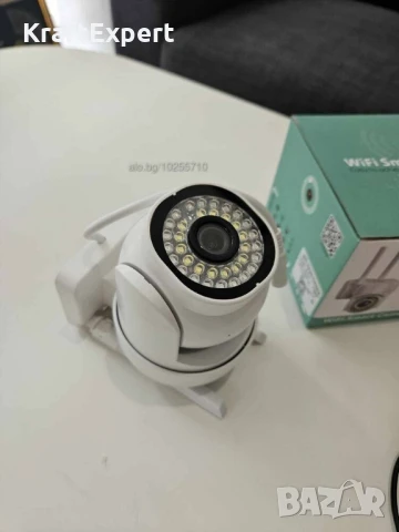 5V! WIFI Wi-fi безжична Камера за наблюдение въртяща, 12MP 4K ICSEE А13 ULTRA HD, снимка 3 - IP камери - 50559491