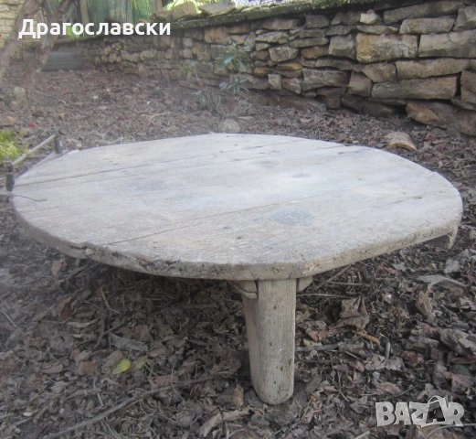 Маси, стари, дървени:  Паралия синия софра стара дървена маса мебел, Битов кът, джага - трион, снимка 11 - Антикварни и старинни предмети - 28878416